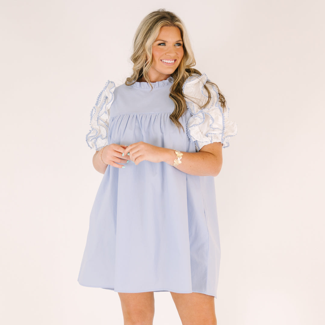 Between Me And You Dress, Light Blue