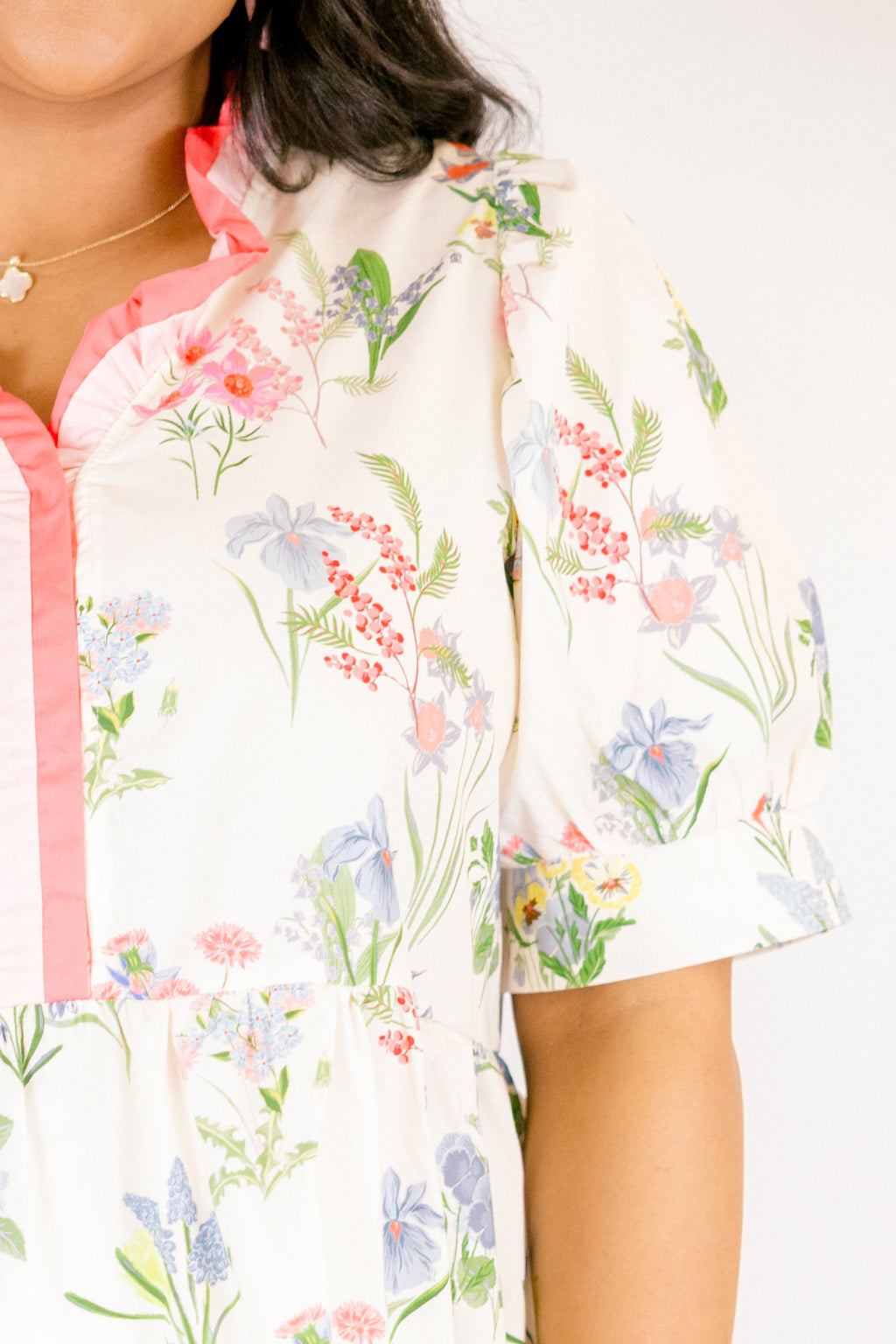Bloom Bright Top, White-Pink