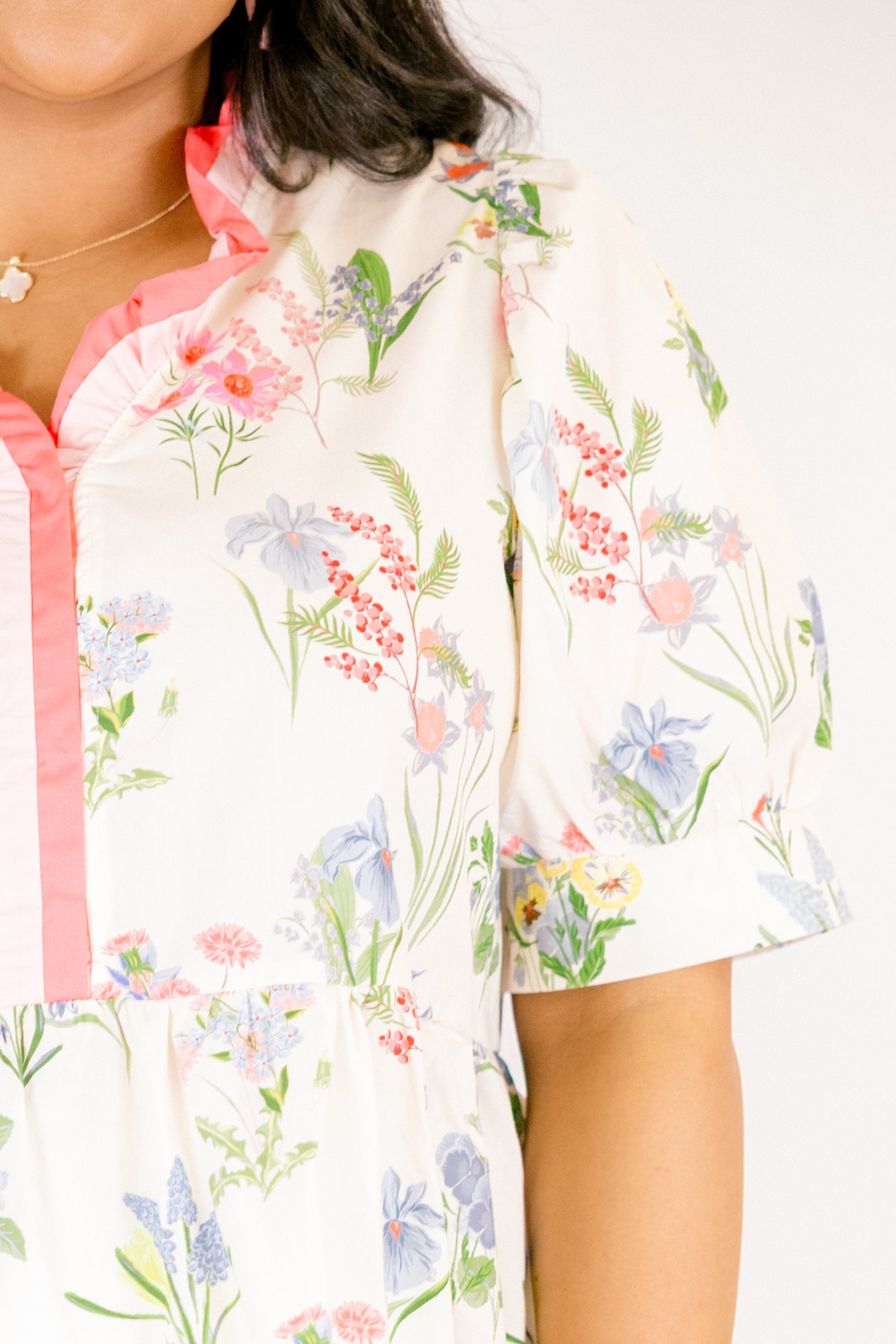 Bloom Bright Top, White-Pink