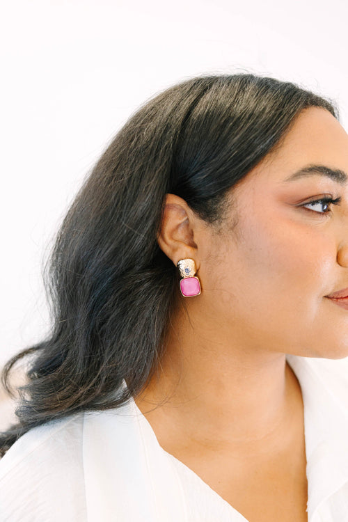 Bloom Later Earrings, Purple