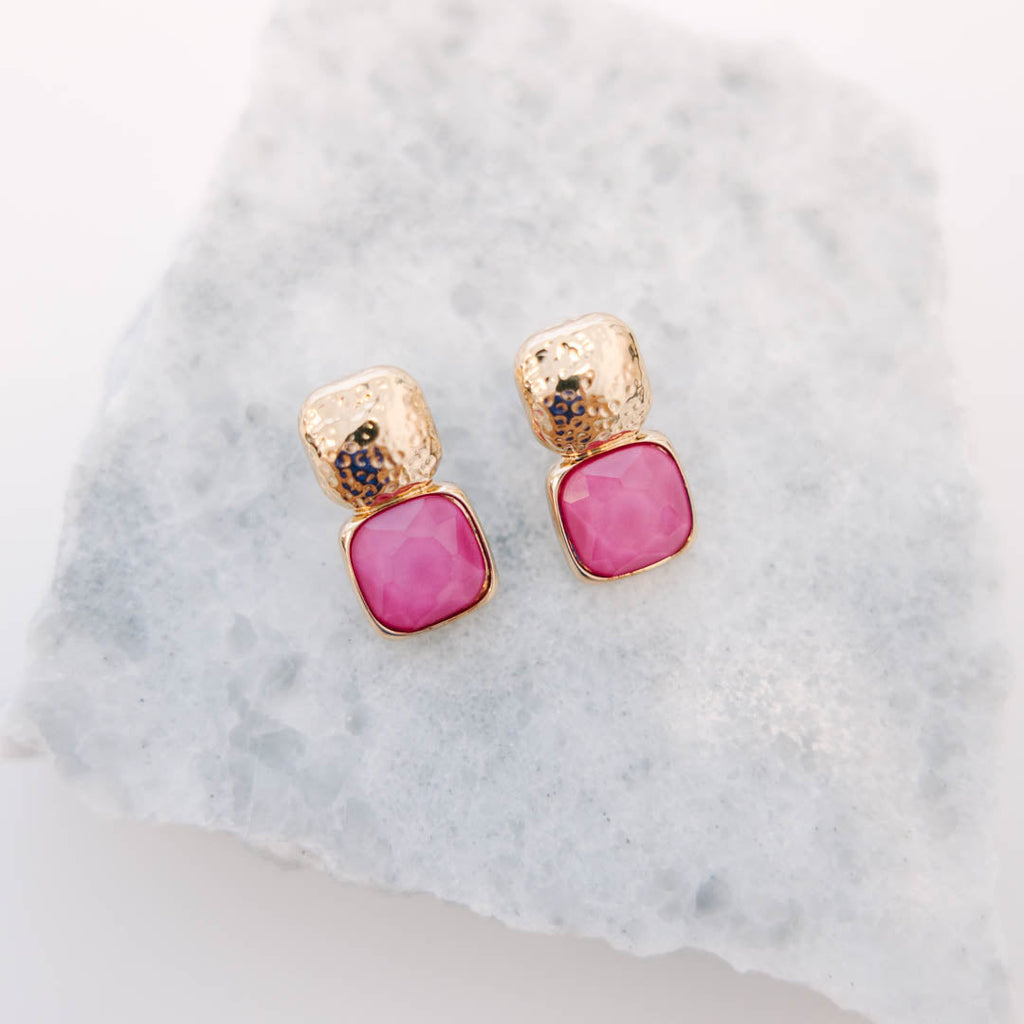 Bloom Later Earrings, Purple