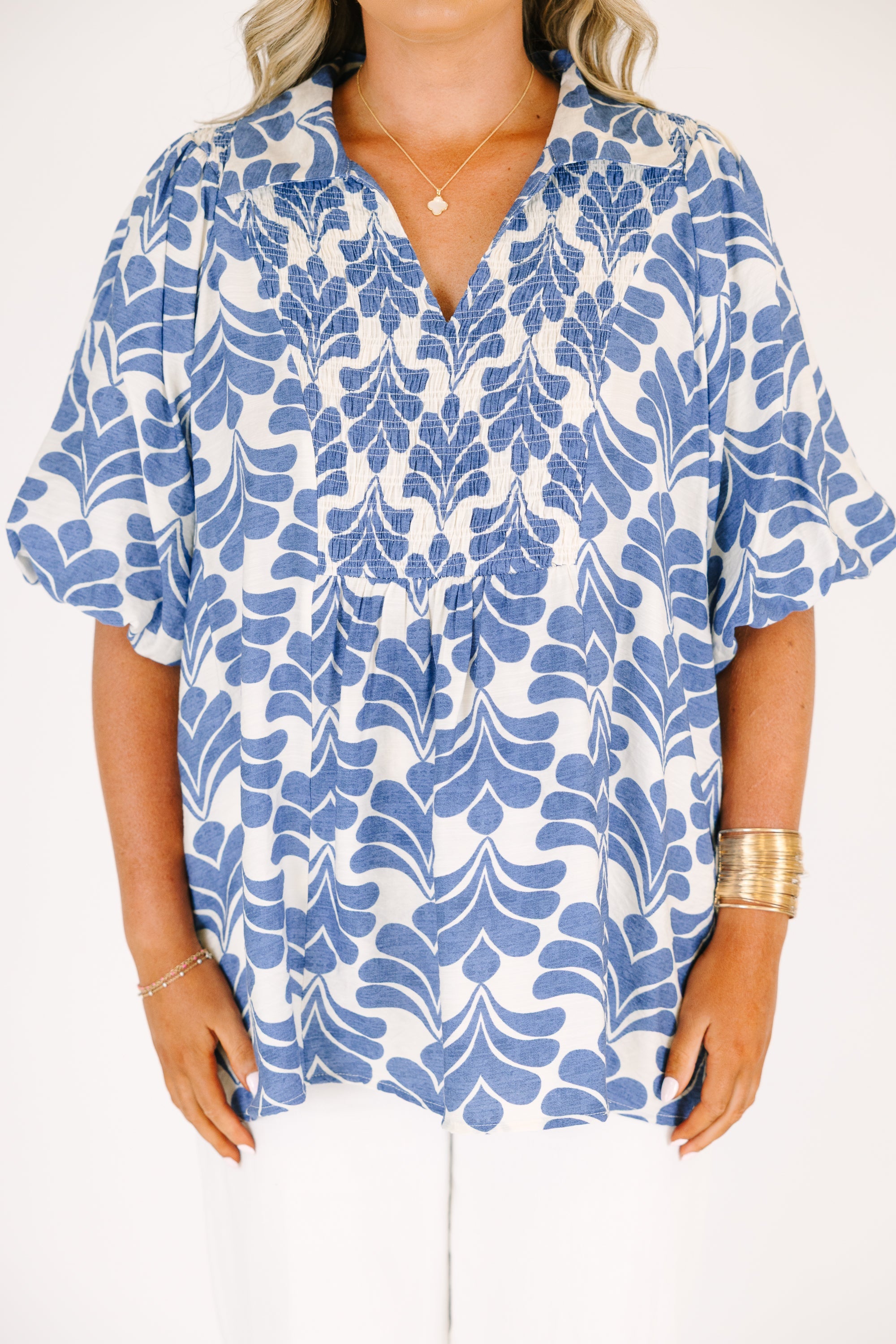 Bold Moves Top, Blue