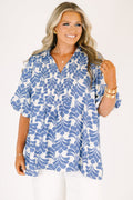 Bold Moves Top, Blue