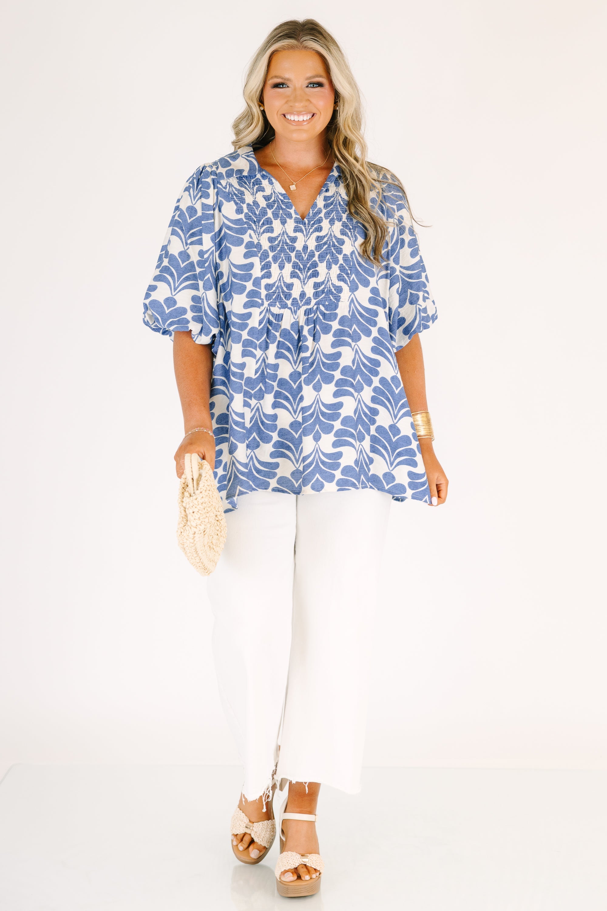 Bold Moves Top, Blue
