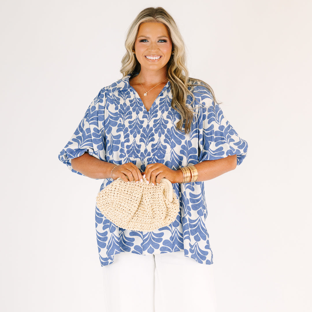 Bold Moves Top, Blue