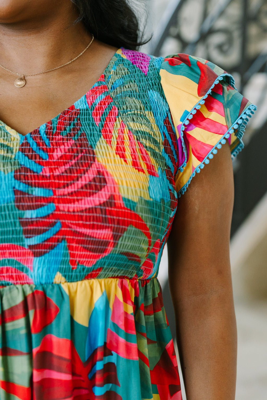 Booked The Trip Dress, Pink Tropical