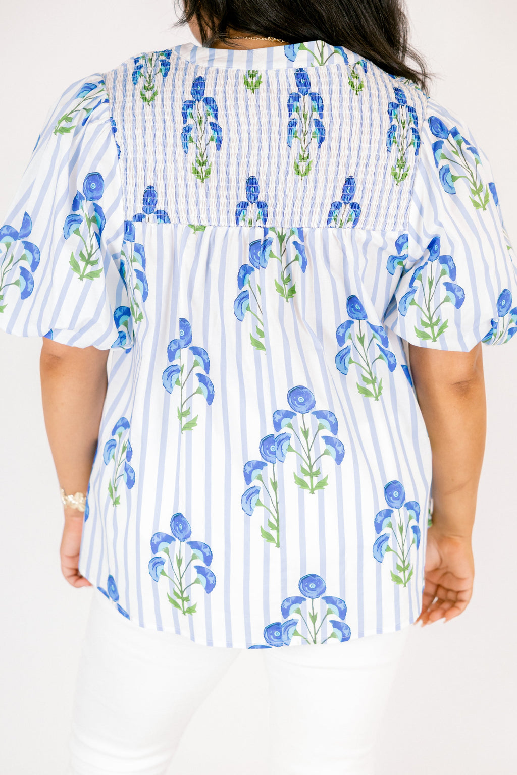 Breathe In The Air Top, Blue Stripe