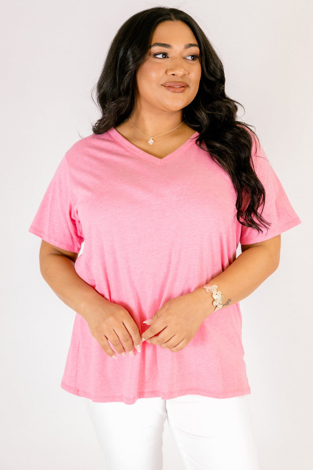Bright Days Tee, Heather Fuchsia