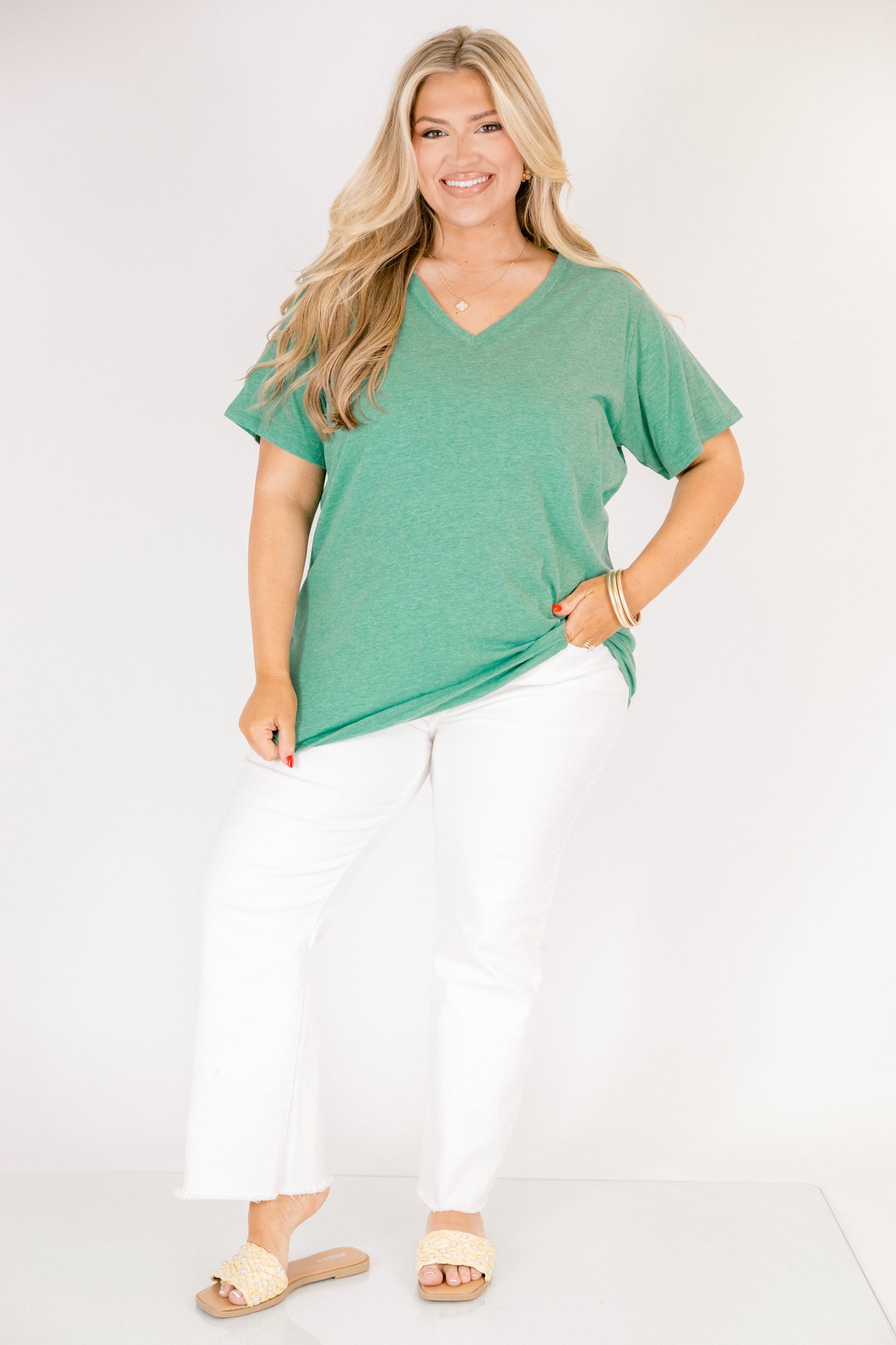 Bright Days Tee, Heather Kelly Green