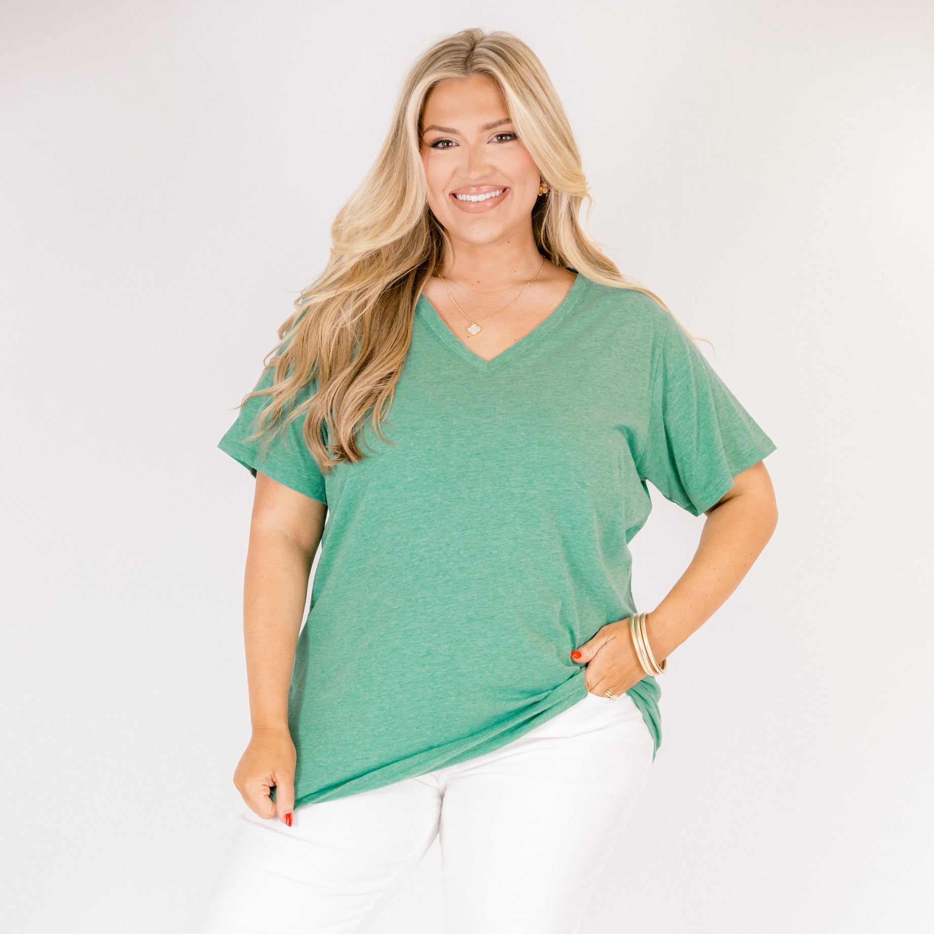 Bright Days Tee, Heather Kelly Green