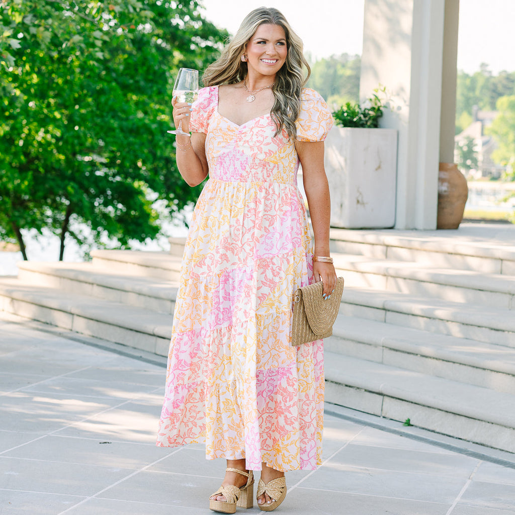 Brighter Perspective Dress, Creamsicle