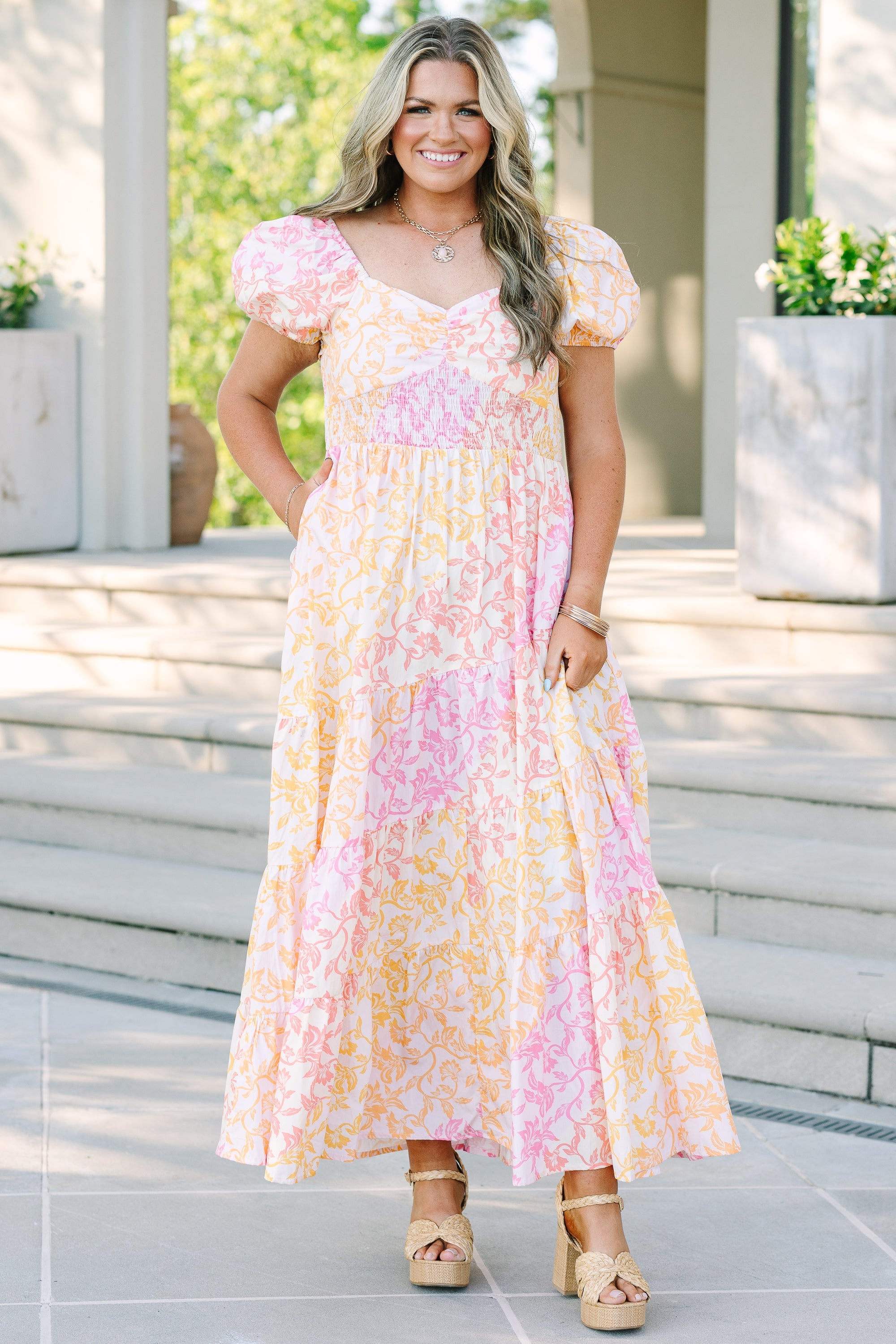 Brighter Perspective Dress, Creamsicle