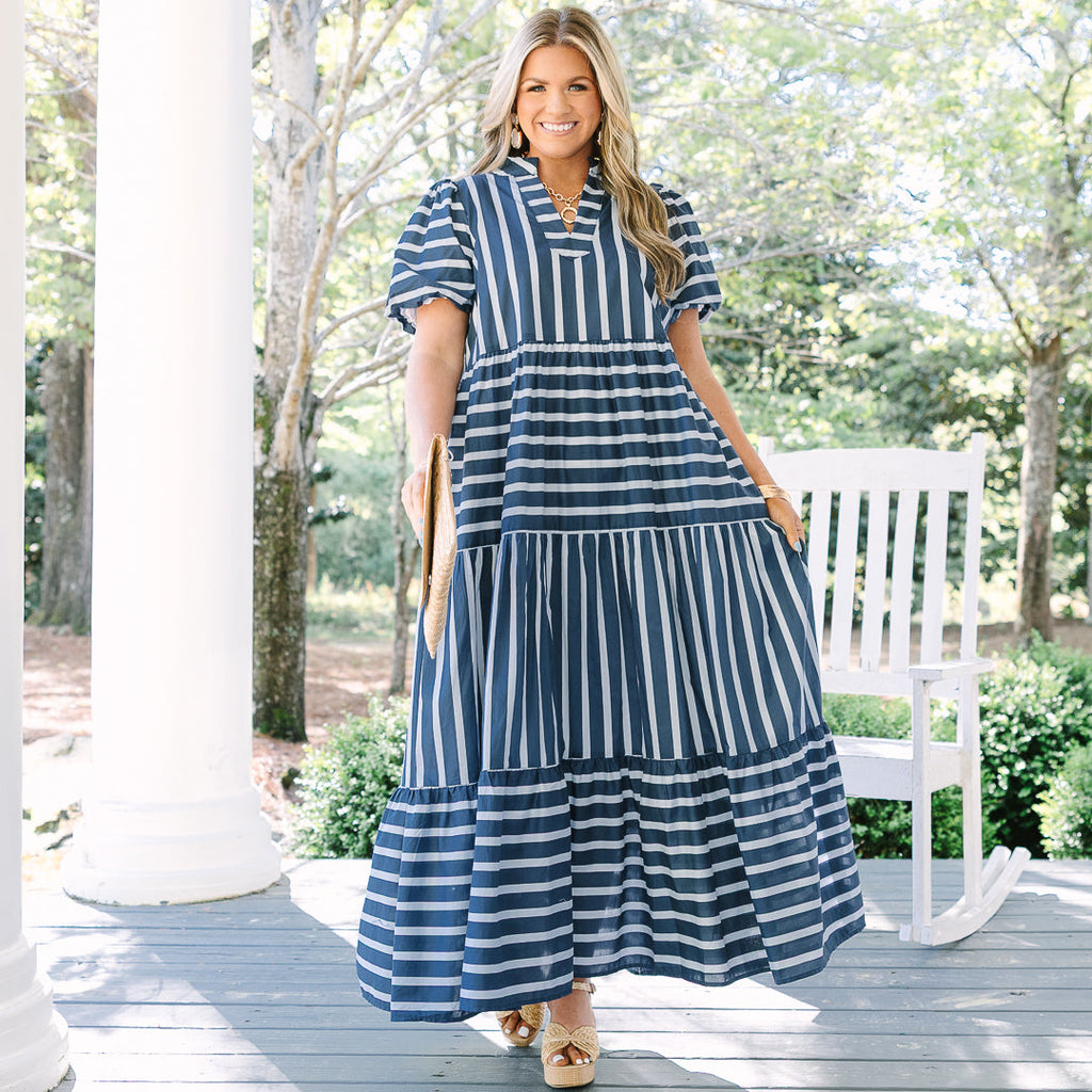 Bright Forecast Dress, Navy