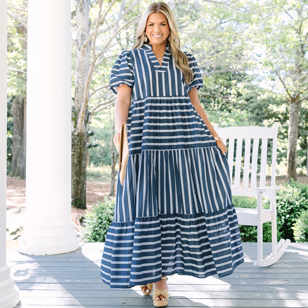 Bright Forecast Dress, Navy
