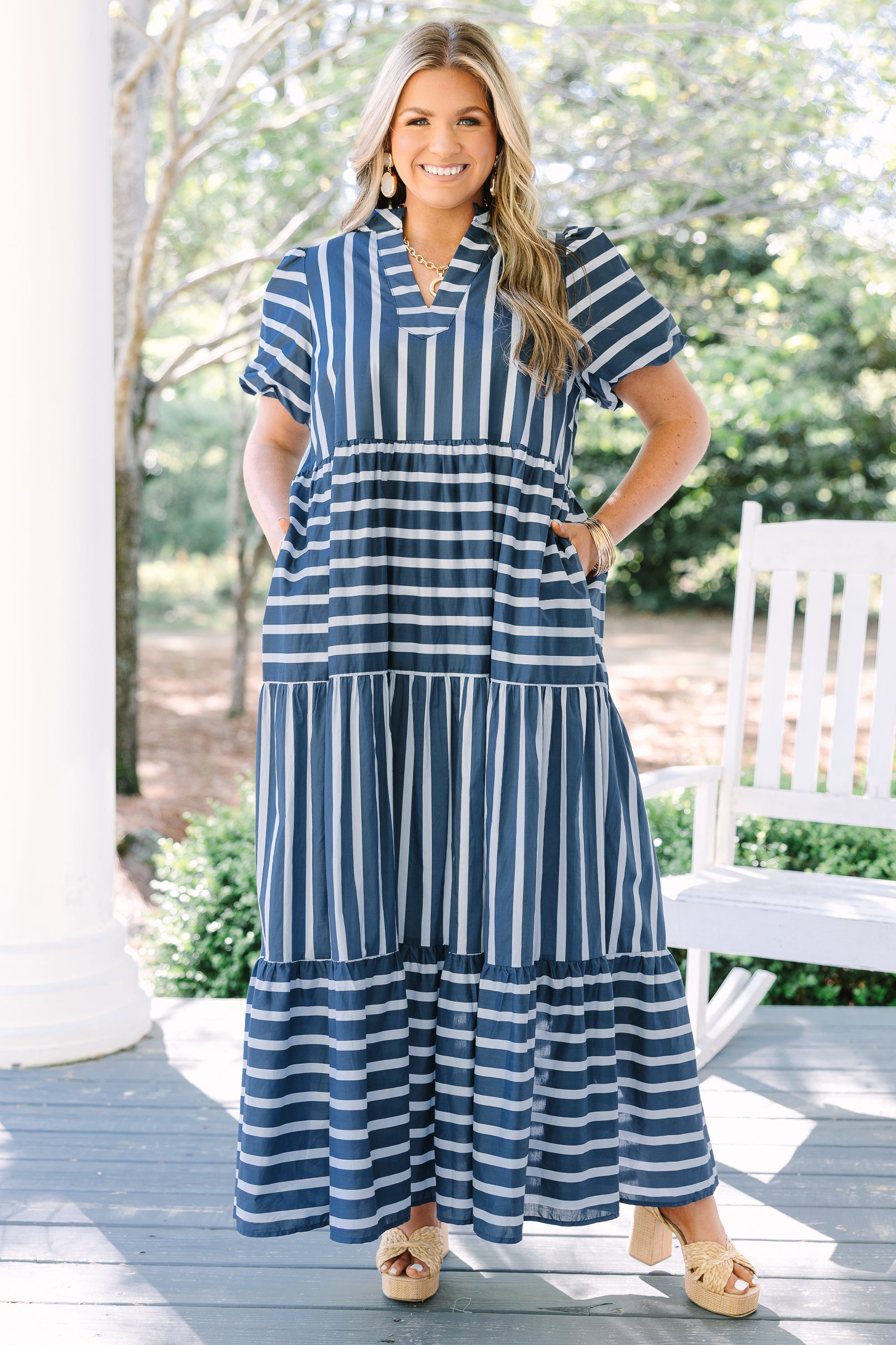Bright Forecast Dress, Navy