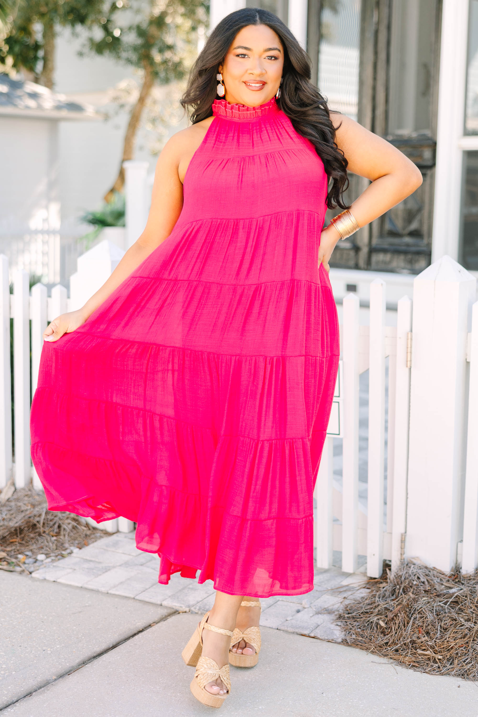 Bright On Time Dress, Pink