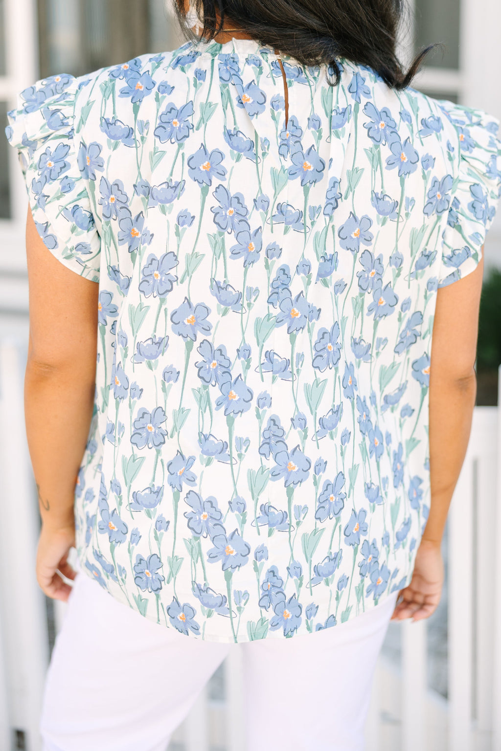 Call Me Baby Top, Blue Floral