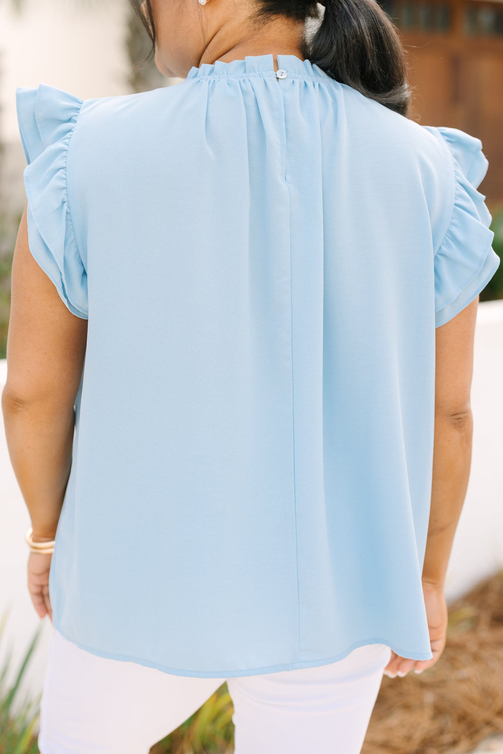 Call Me Baby Top, Light Blue