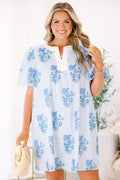 Cards On The Table Dress, Blue