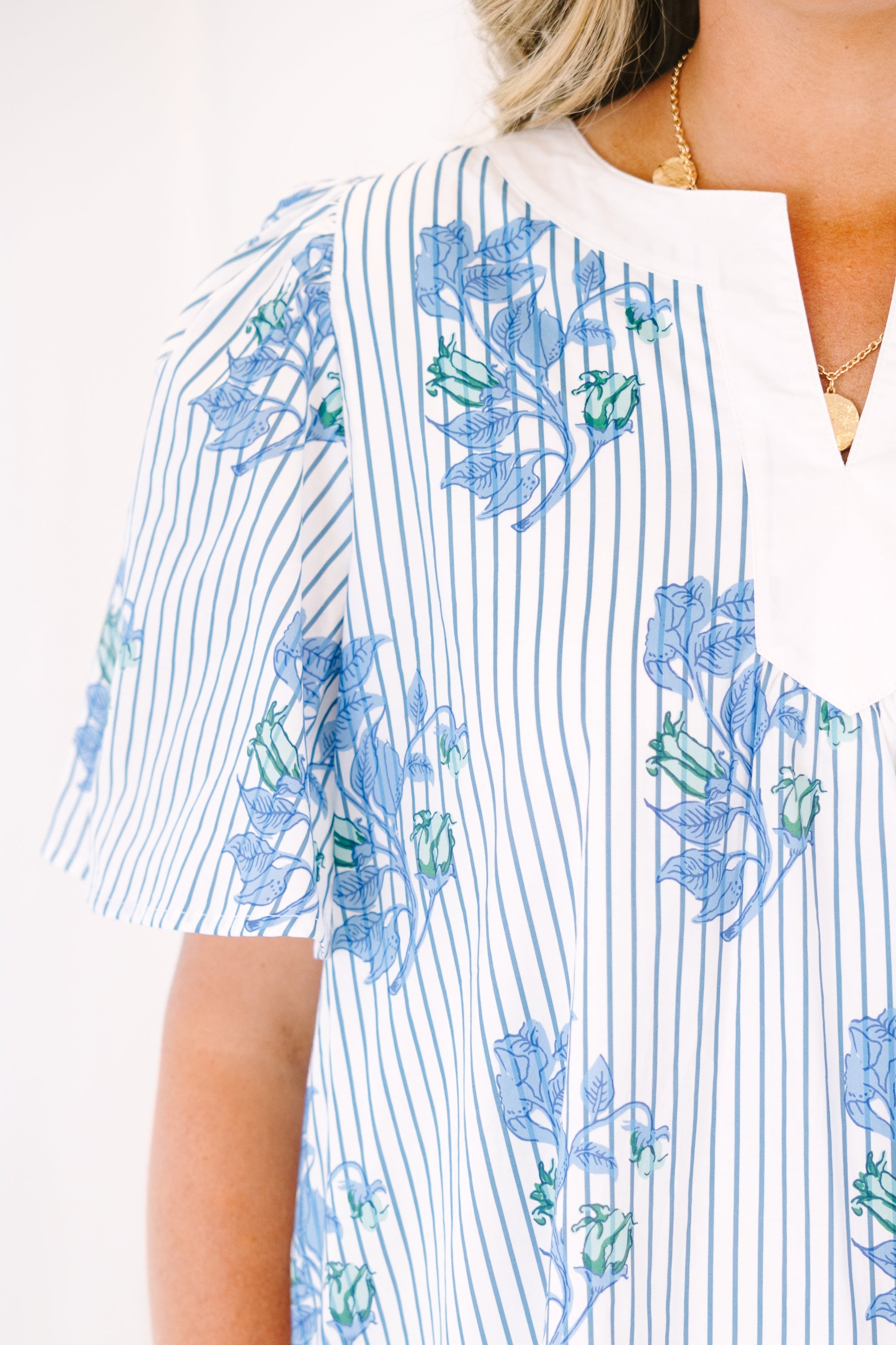 Cards On The Table Dress, Blue