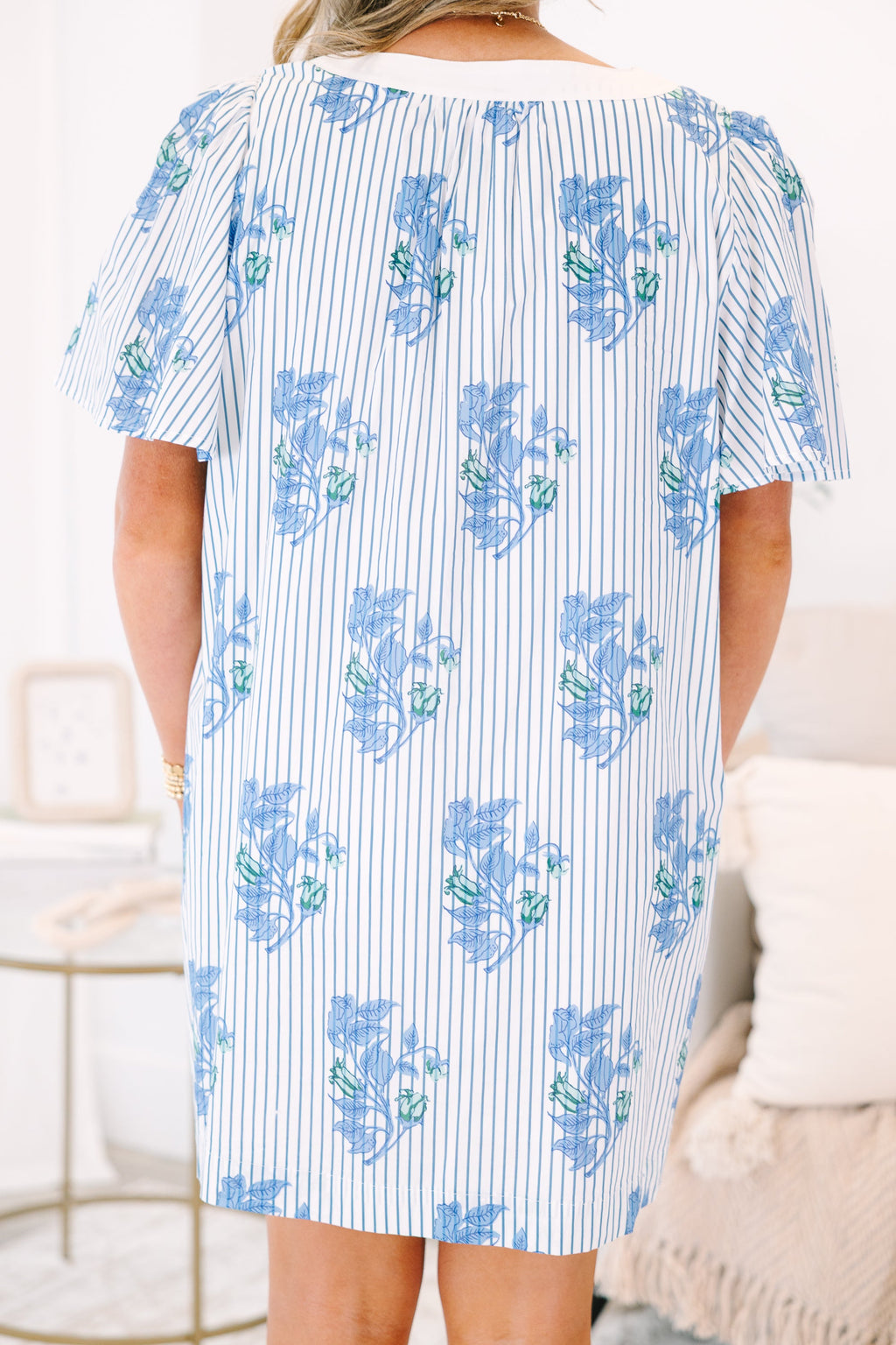 Cards On The Table Dress, Blue