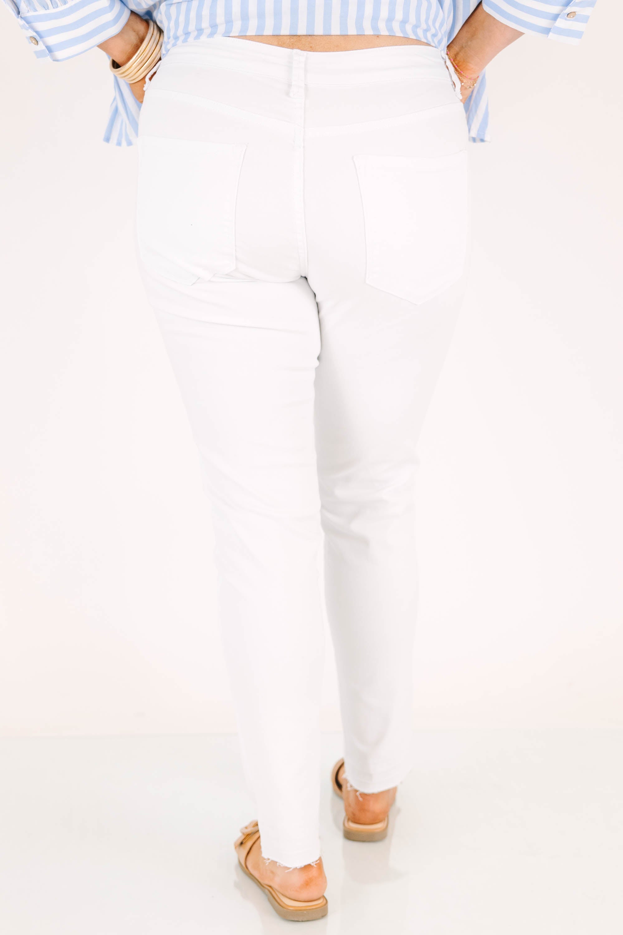Casting Shadows Skinny Jeans, White