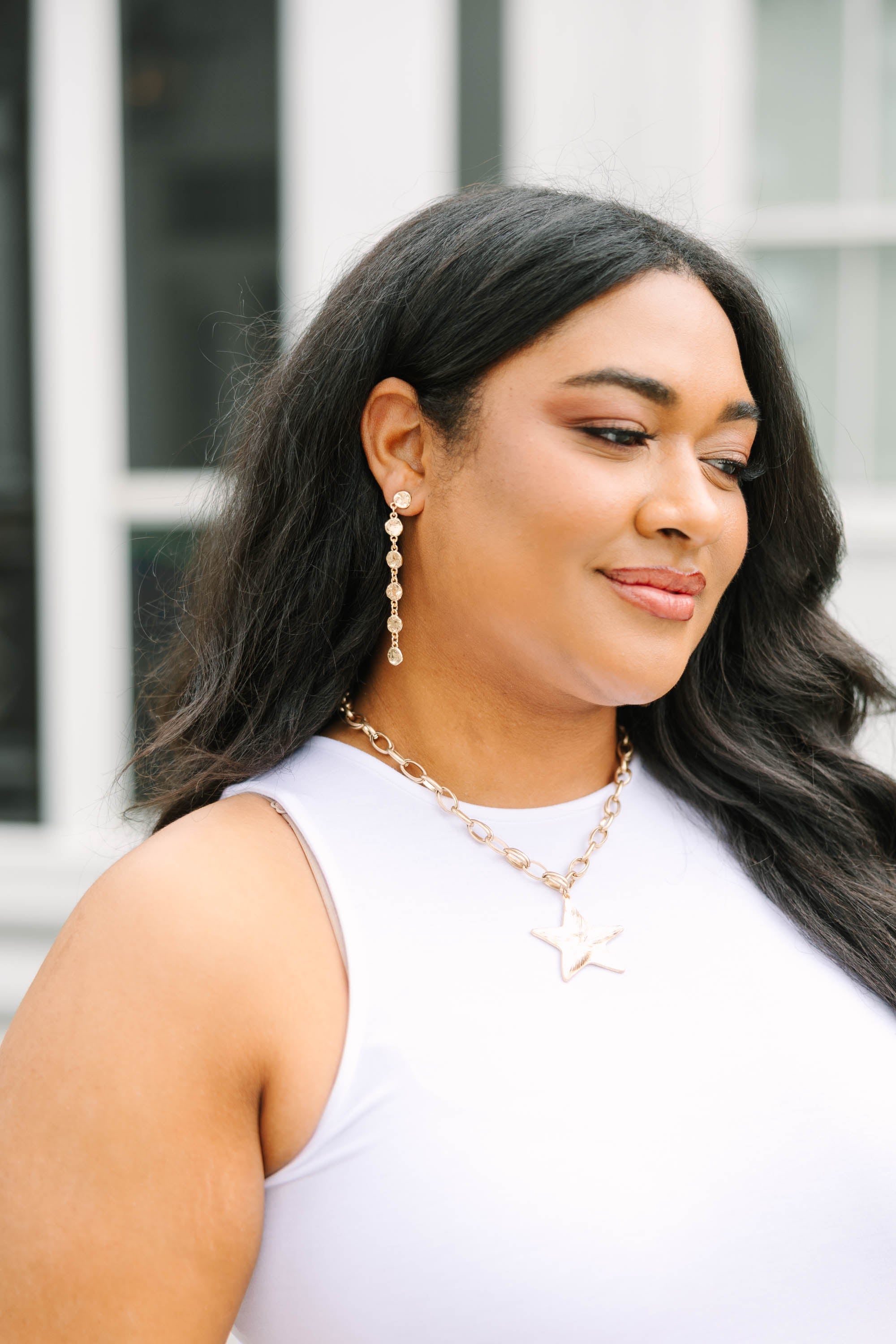 Champagne Drip Earrings, Gold