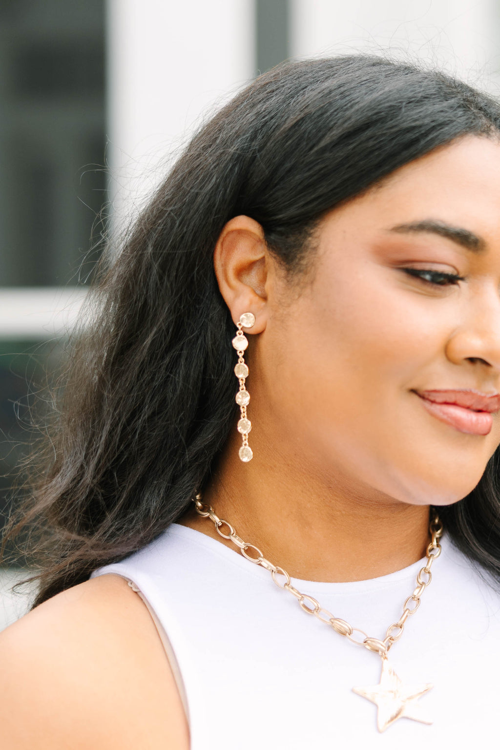 Champagne Drip Earrings, Gold