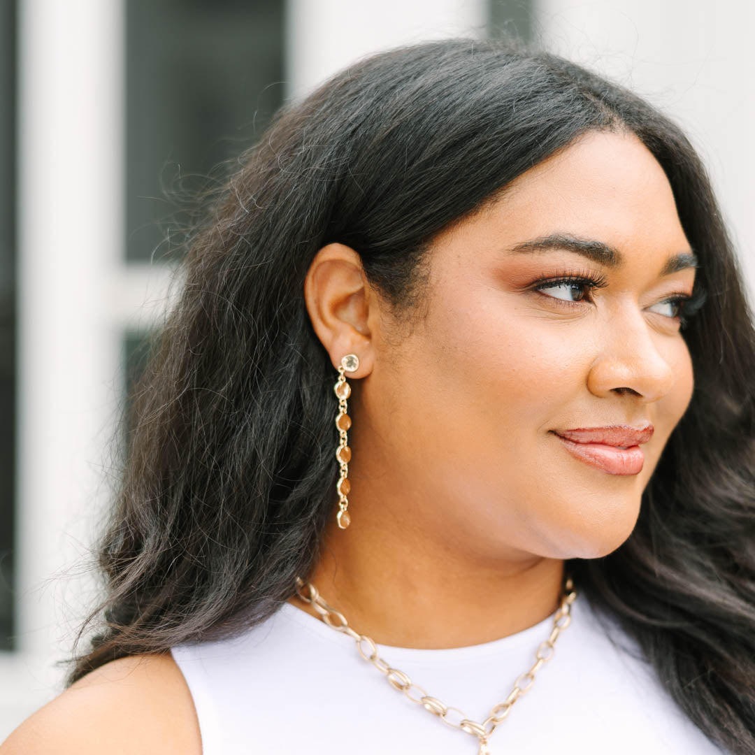Champagne Drip Earrings, Gold