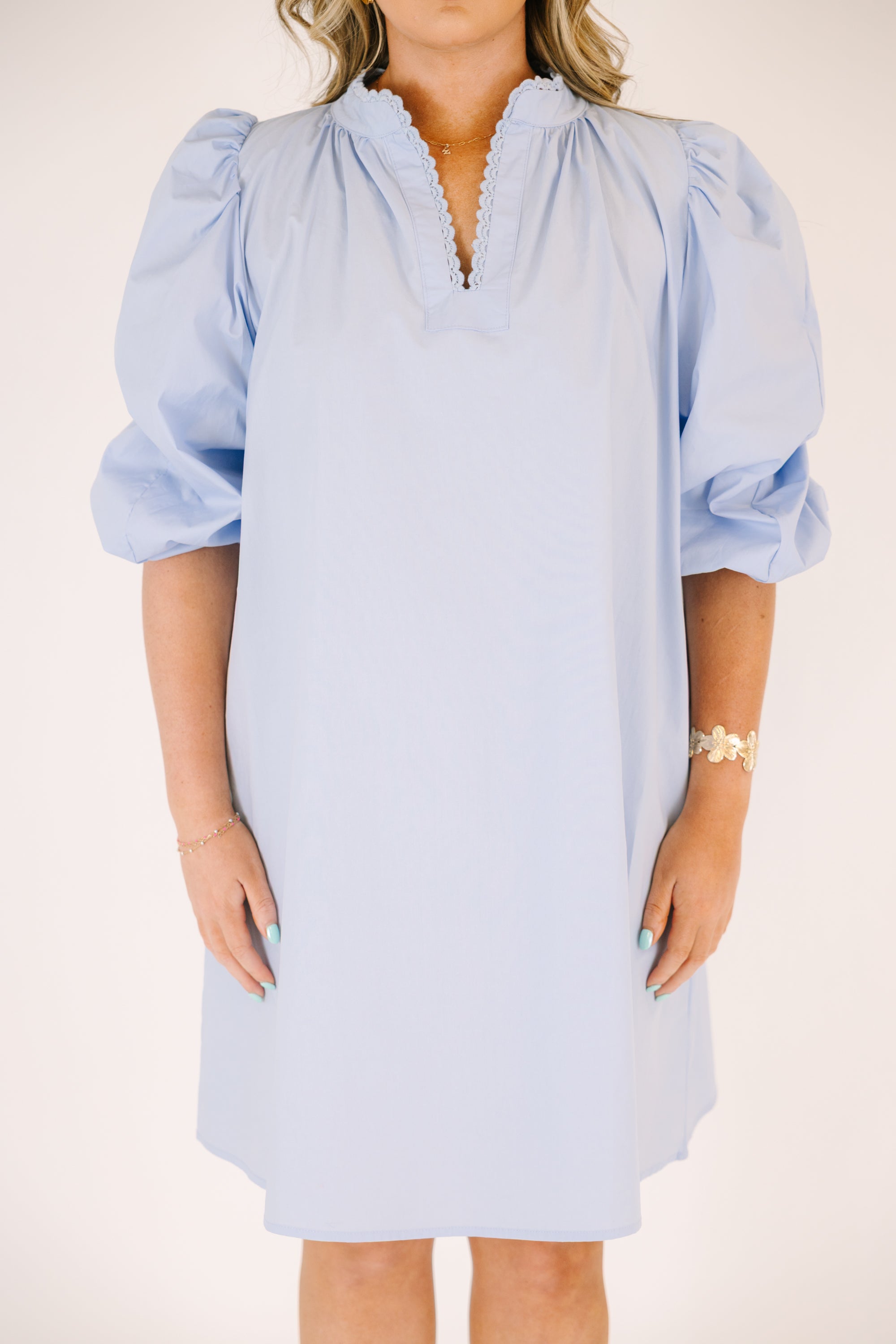 Chic Charm Dress, Light Blue