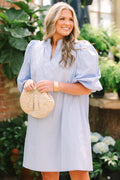 Chic Charm Dress, Light Blue