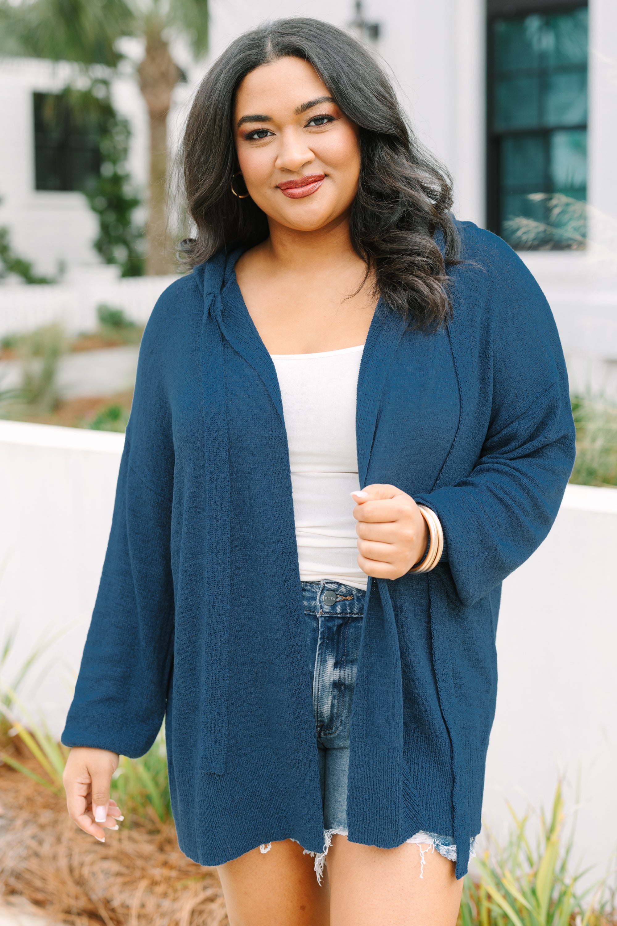 Chill With Me Cardigan, Navy