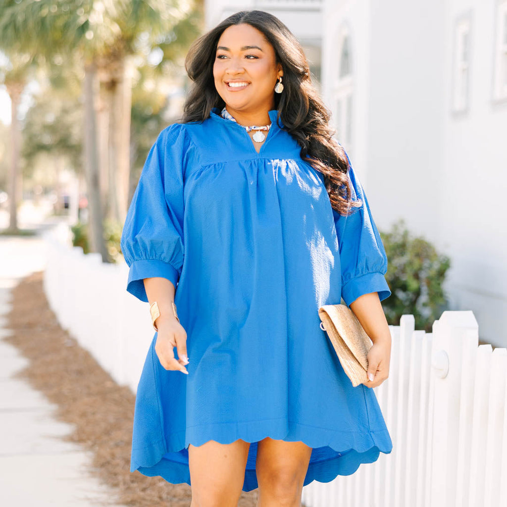 Circle Back Dress, Cornflower