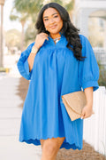 Circle Back Dress, Cornflower