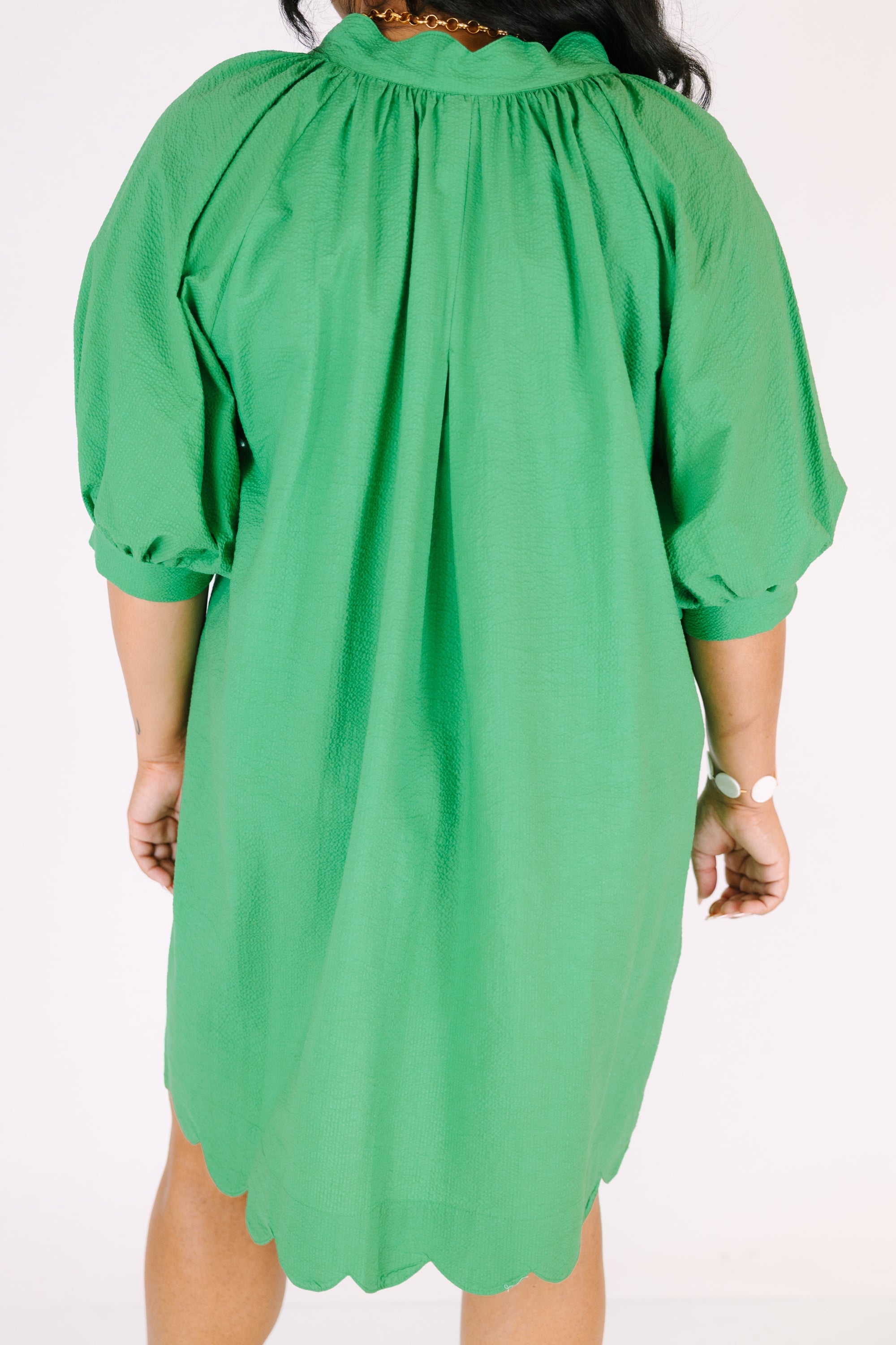 Circle Back Dress, Kelly Green