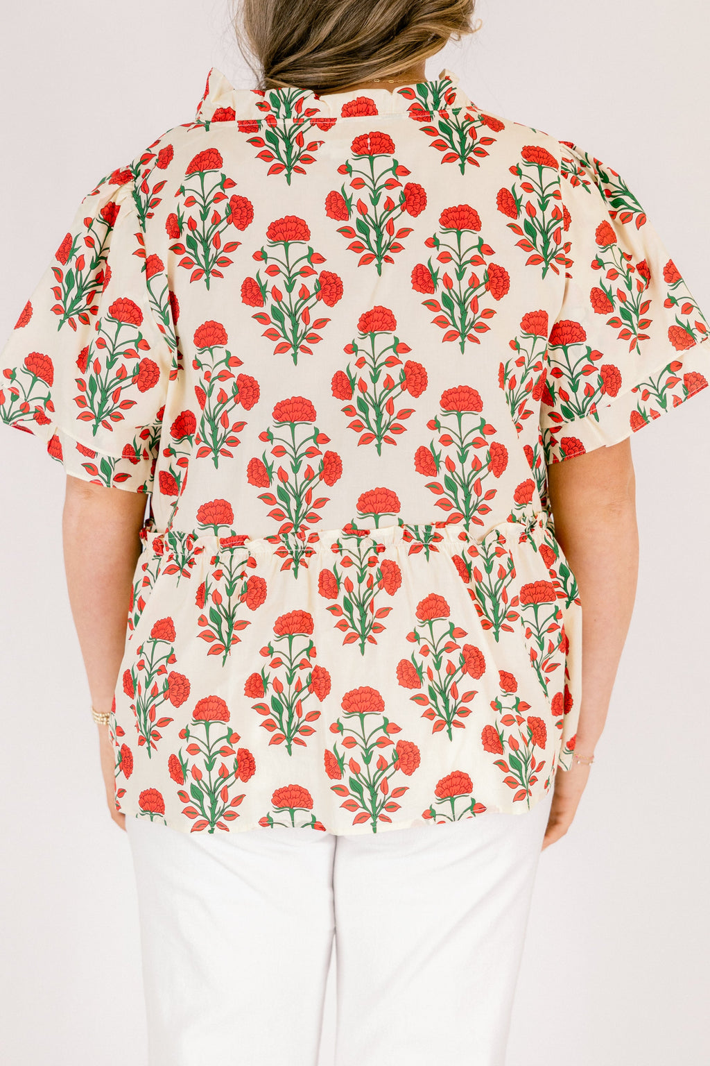 Coastal Love Top, Red Floral