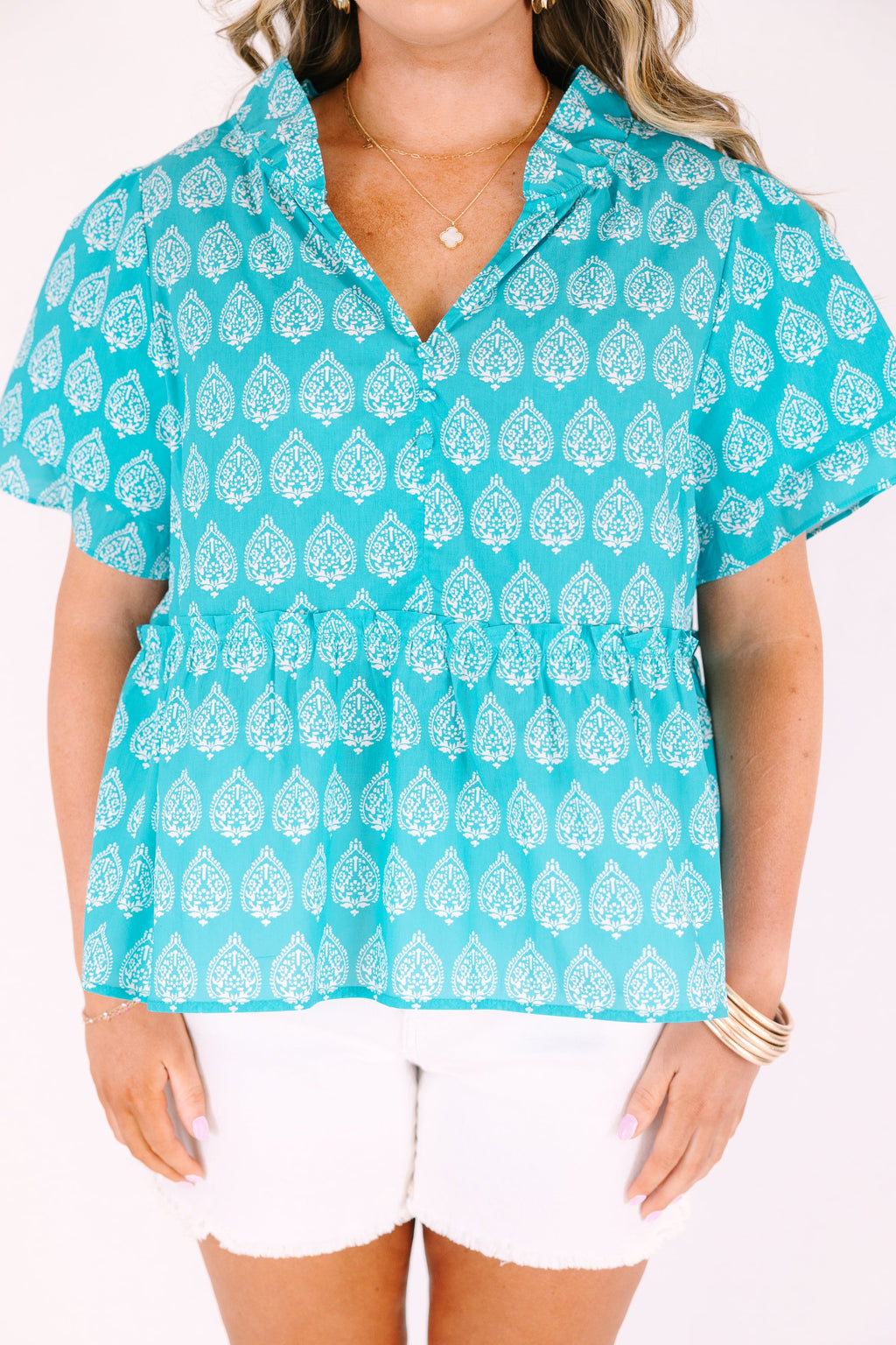 Coastal Love Top, Teal