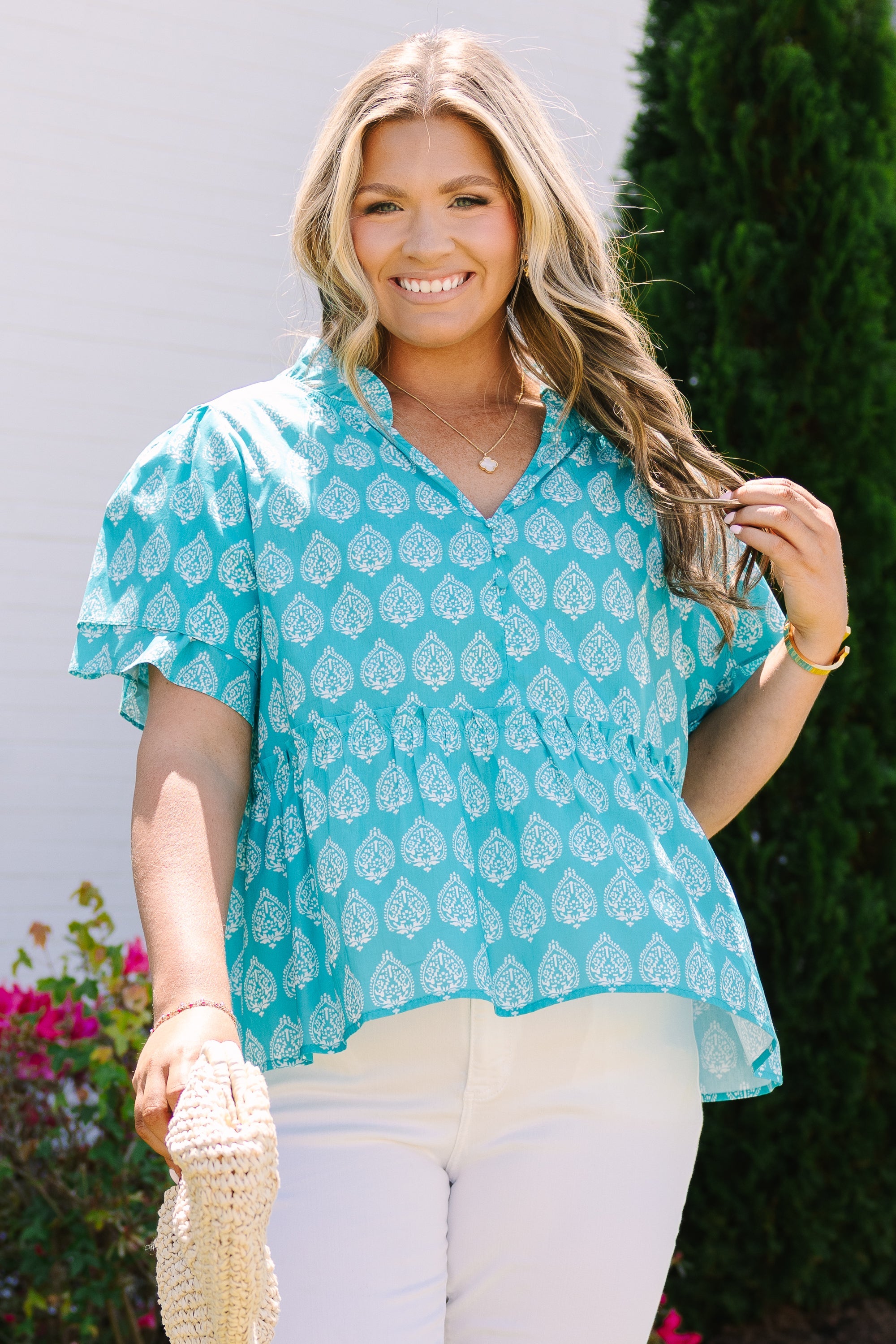 Coastal Love Top, Teal