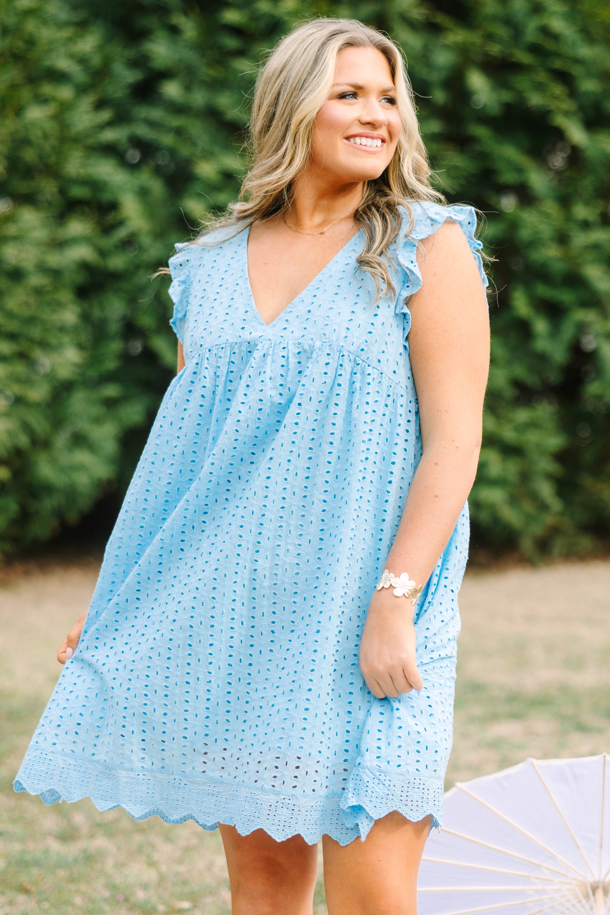 Come Rain Or Shine Dress, Blue