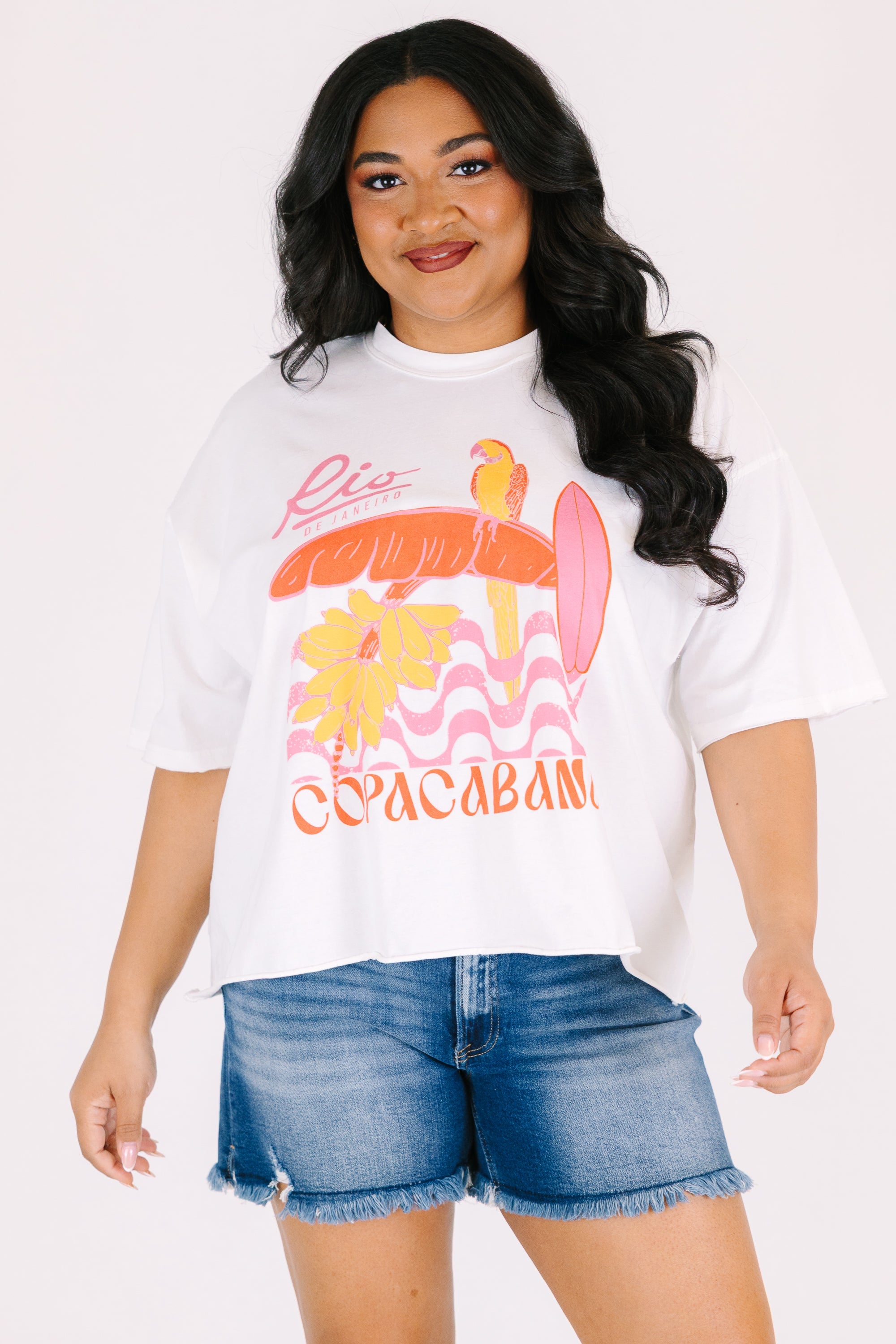 Copacabana Vintage Wash Tee, White