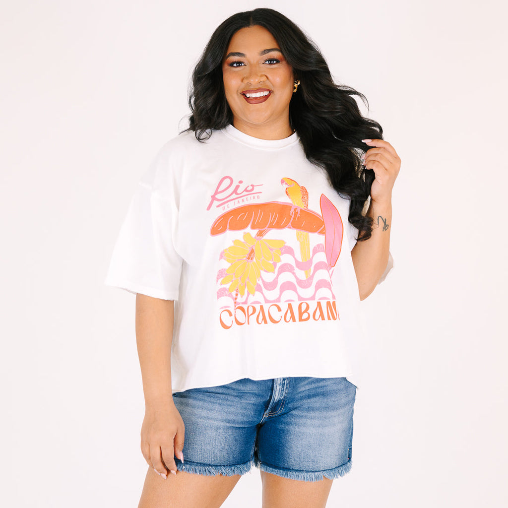 Copacabana Vintage Wash Tee, White