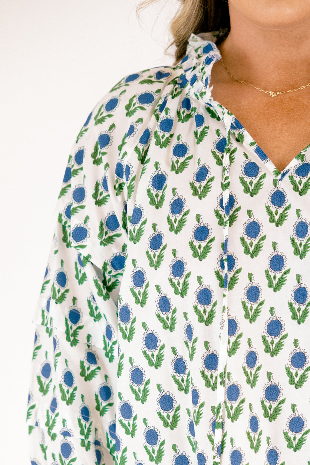Couldn't Be Better Top, White-Blue