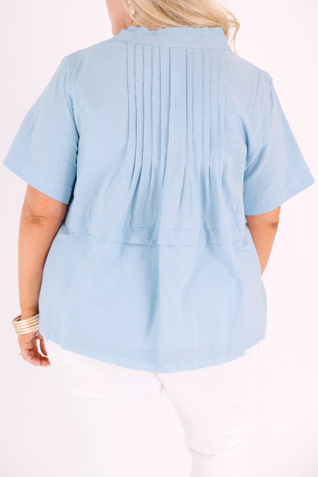 Countryside Trip Top, Light Blue