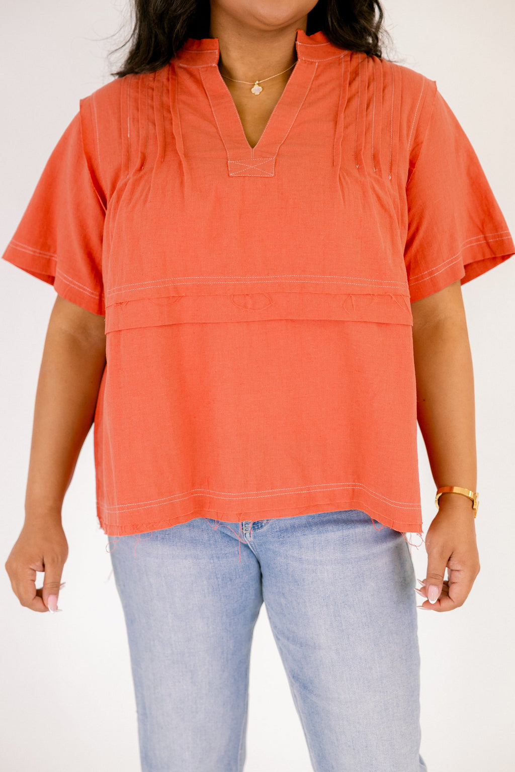 Countryside Trip Top, Clay