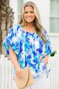 Cozy Love Top, Blue Watercolor