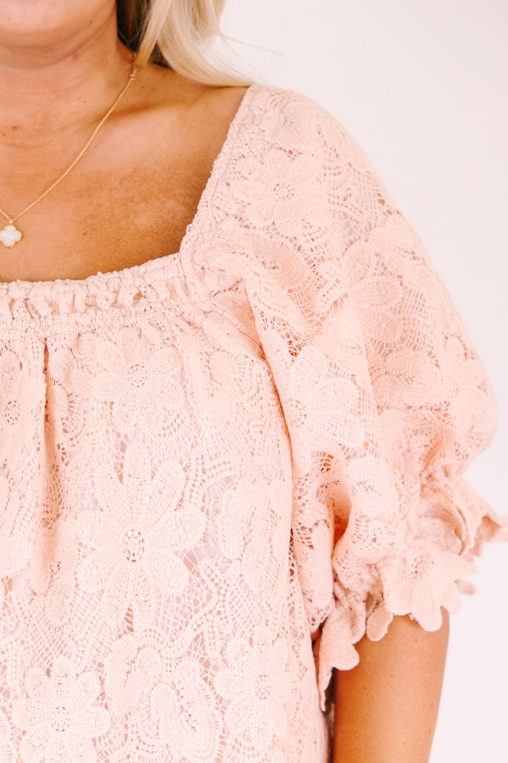 Cozy Love Top, Pink Lace