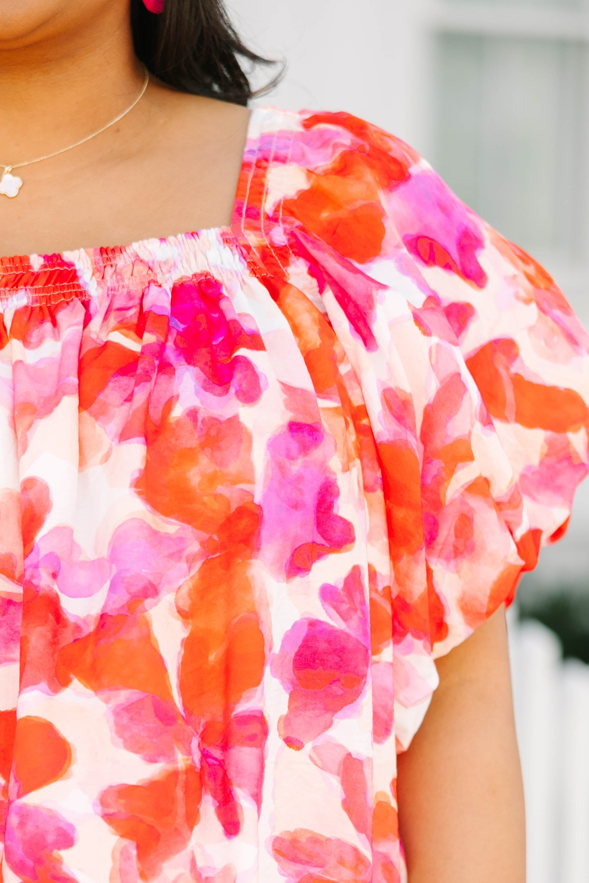 Cozy Love Top, Red Watercolor