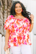 Cozy Love Top, Red Watercolor