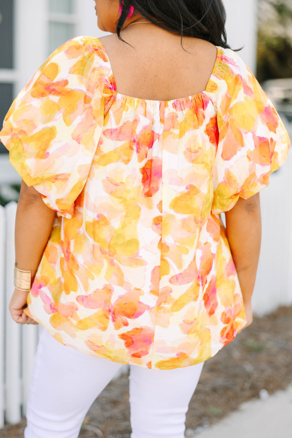 Cozy Love Top, Yellow Watercolor