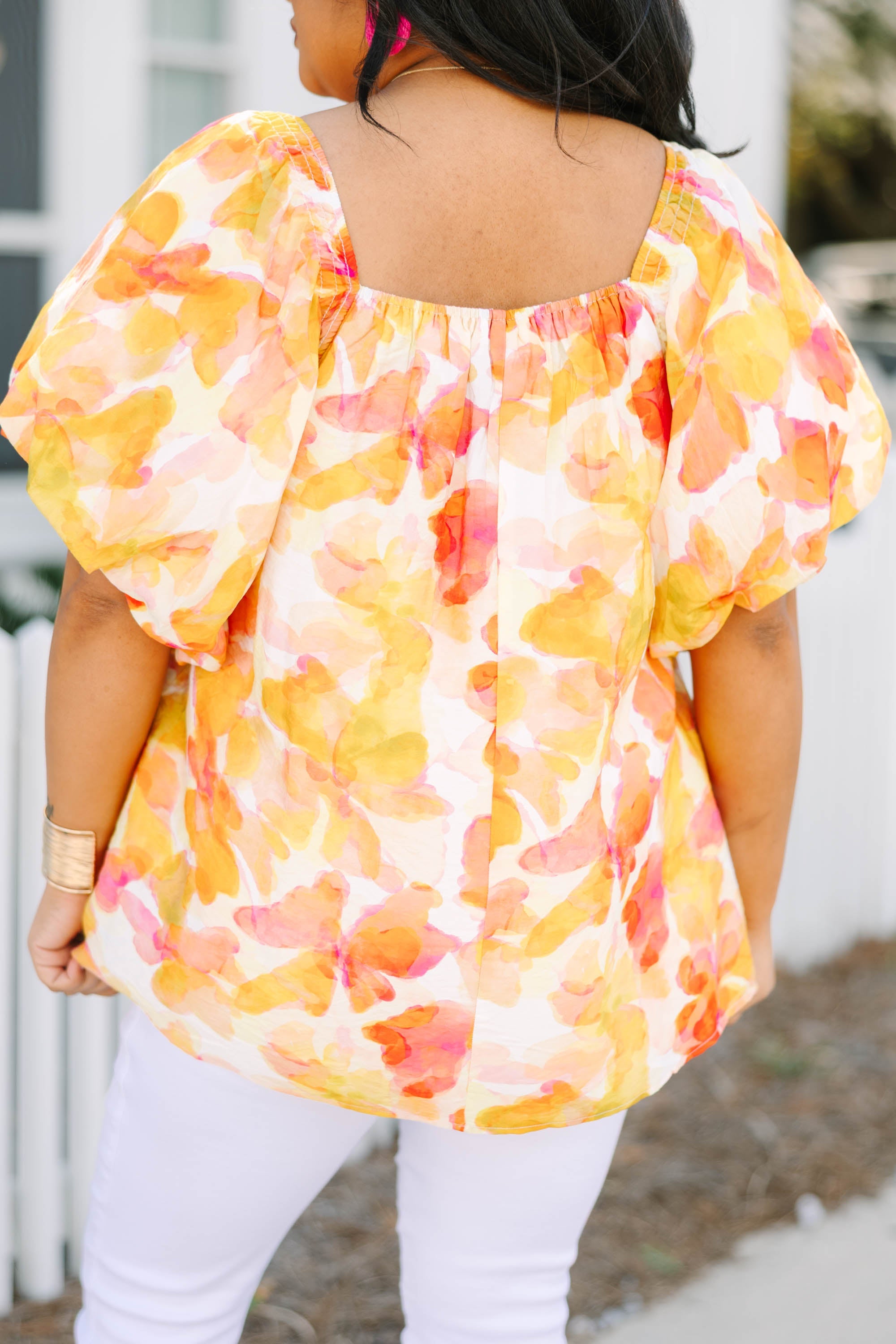 Cozy Love Top, Yellow Watercolor